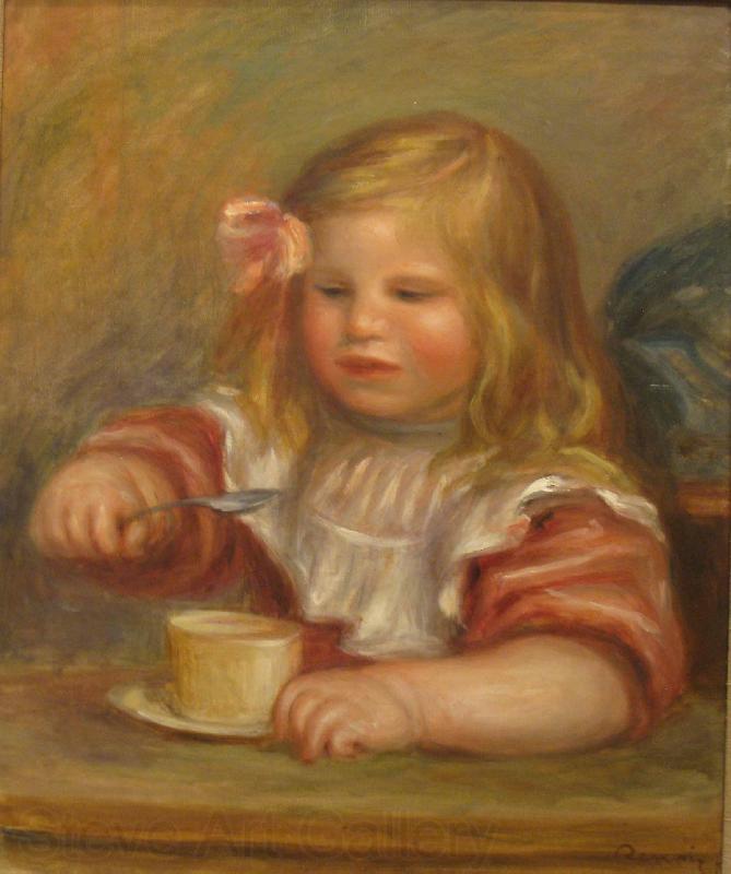 Pierre-Auguste Renoir Coco Eating His Soup Norge oil painting art